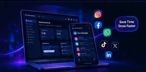 AutomateSocial Laptop and Mobile Multi-Channel Setup
